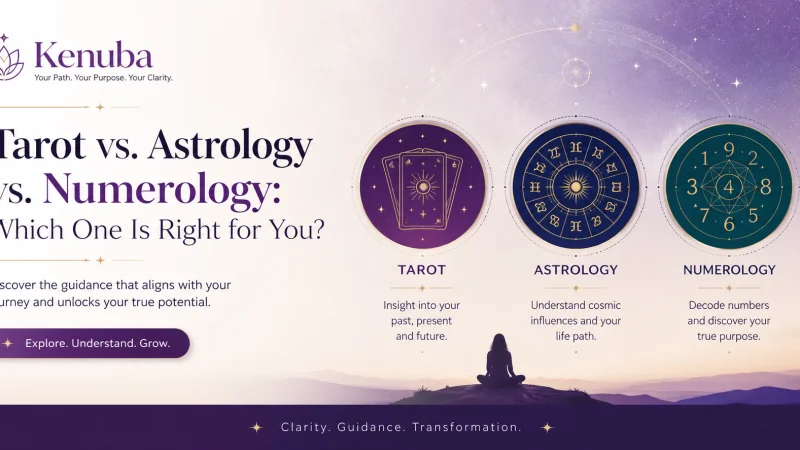 Choosing Between Tarot, Astrology, and Numerology | Complete 2026 Guide | Kenuba